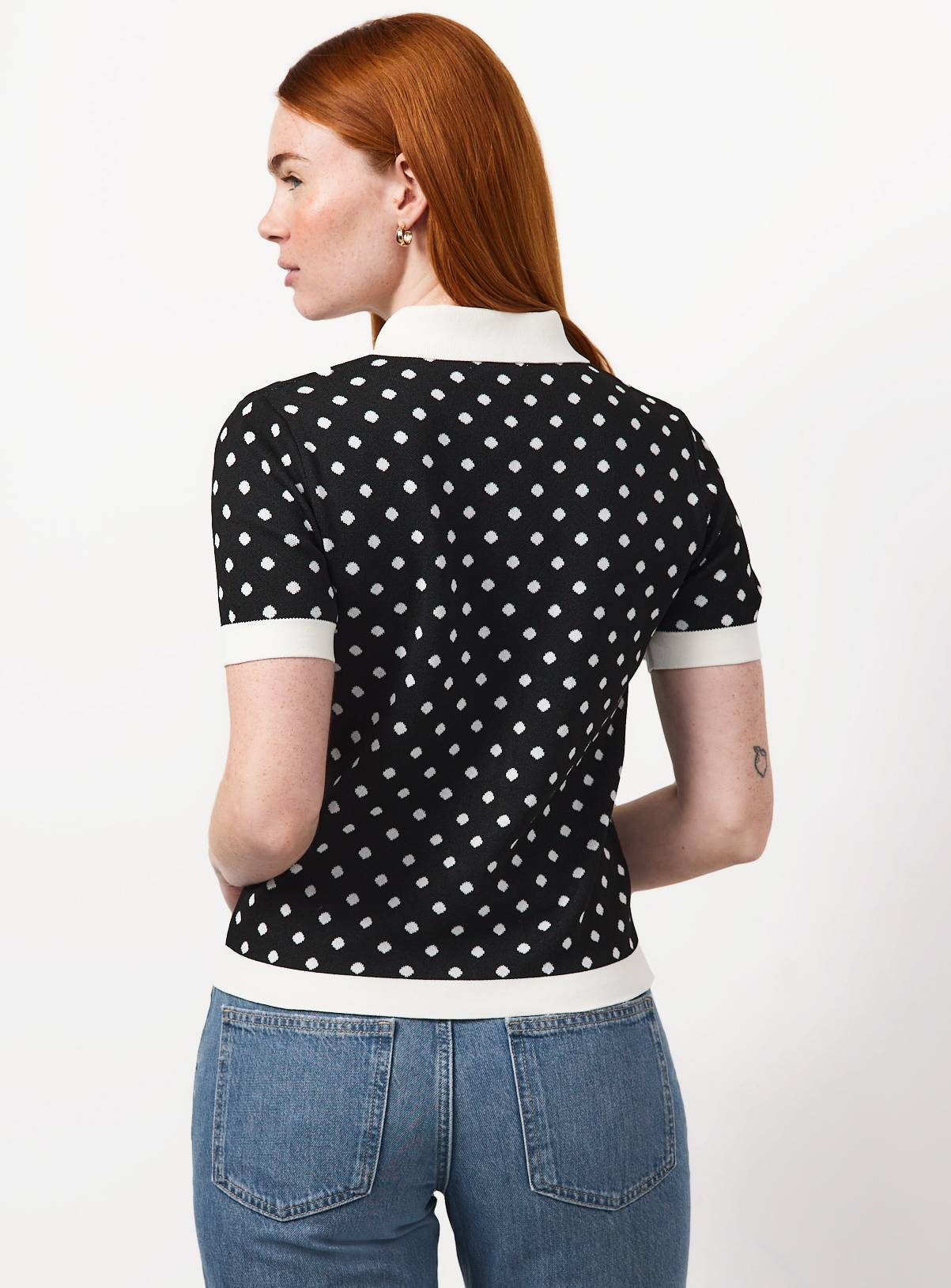 Spot Collared Cardigan XL - Image 4